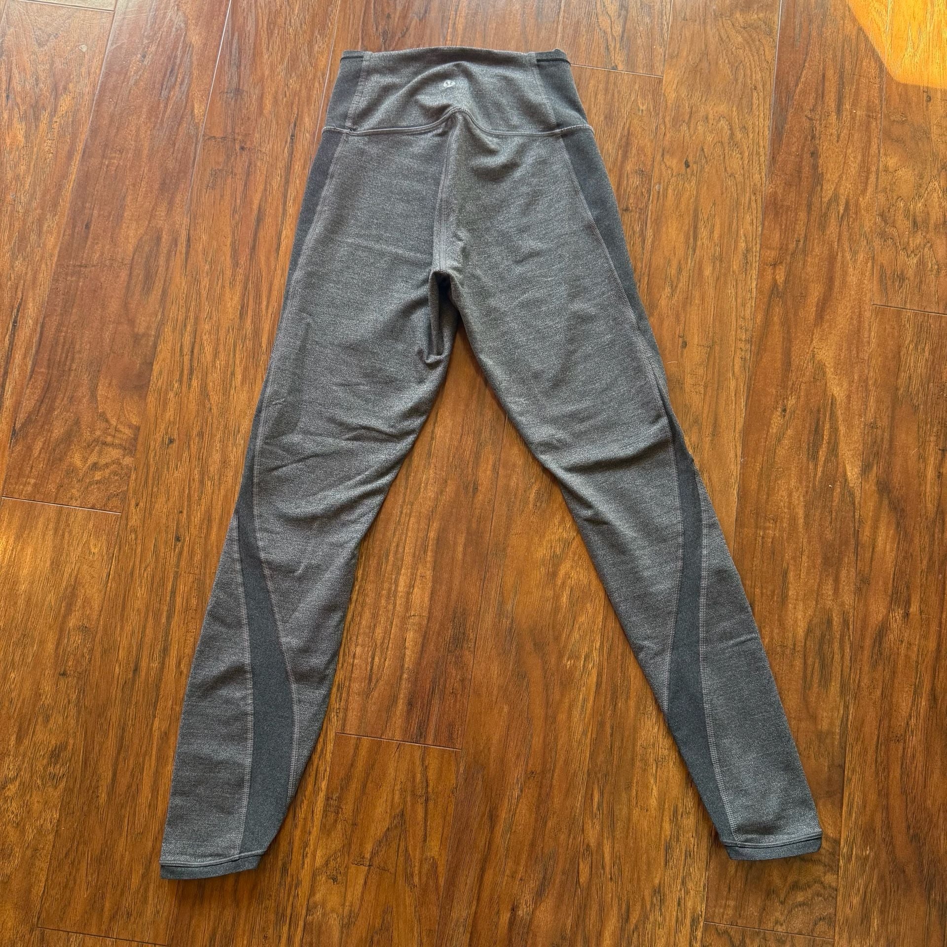 Lululemon Zone In Tight Leggings Grey Heather High Rise Compression Seamless S 4 2