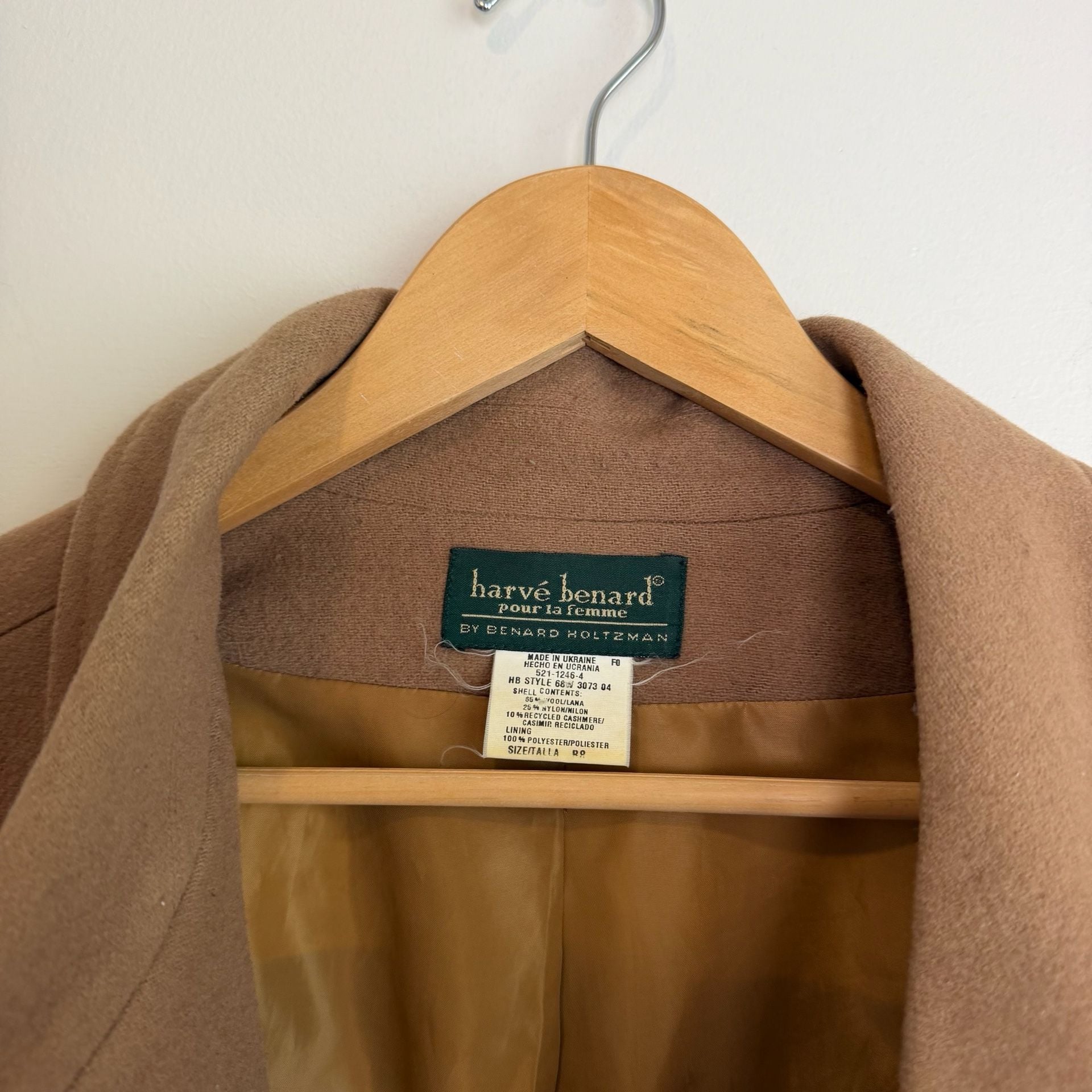 Vintage Plus Size Camel Wool Coat 5