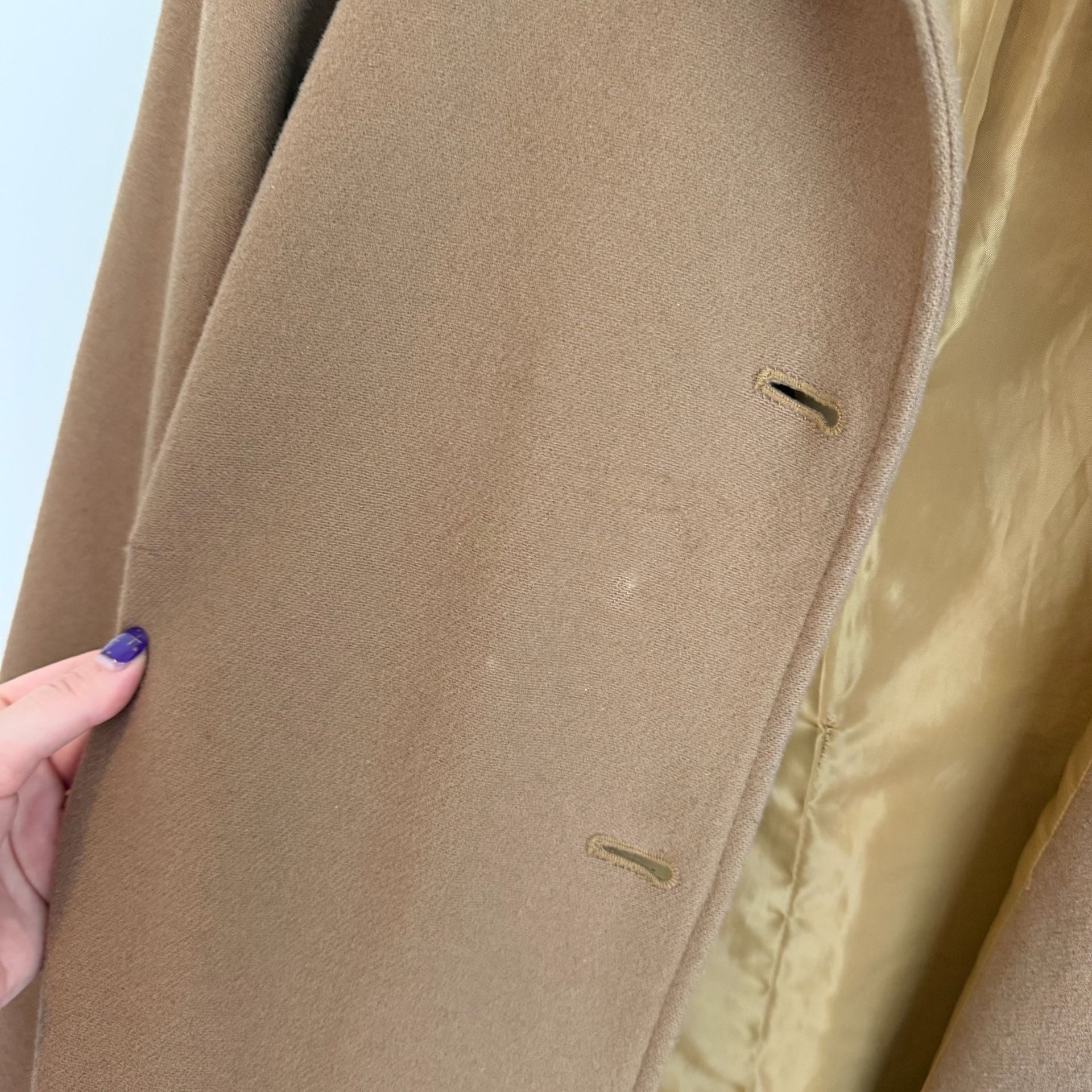 Vintage Plus Size Camel Wool Coat 6