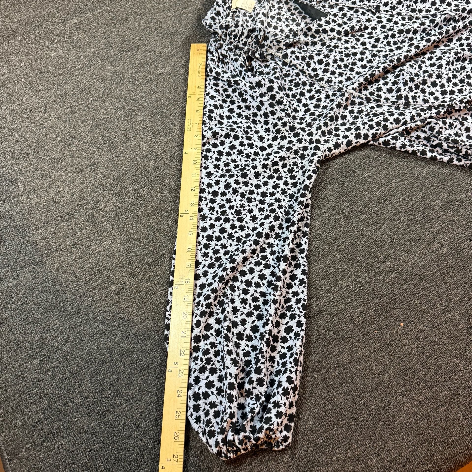 H&M Black and White Floral Dress Size 12 6