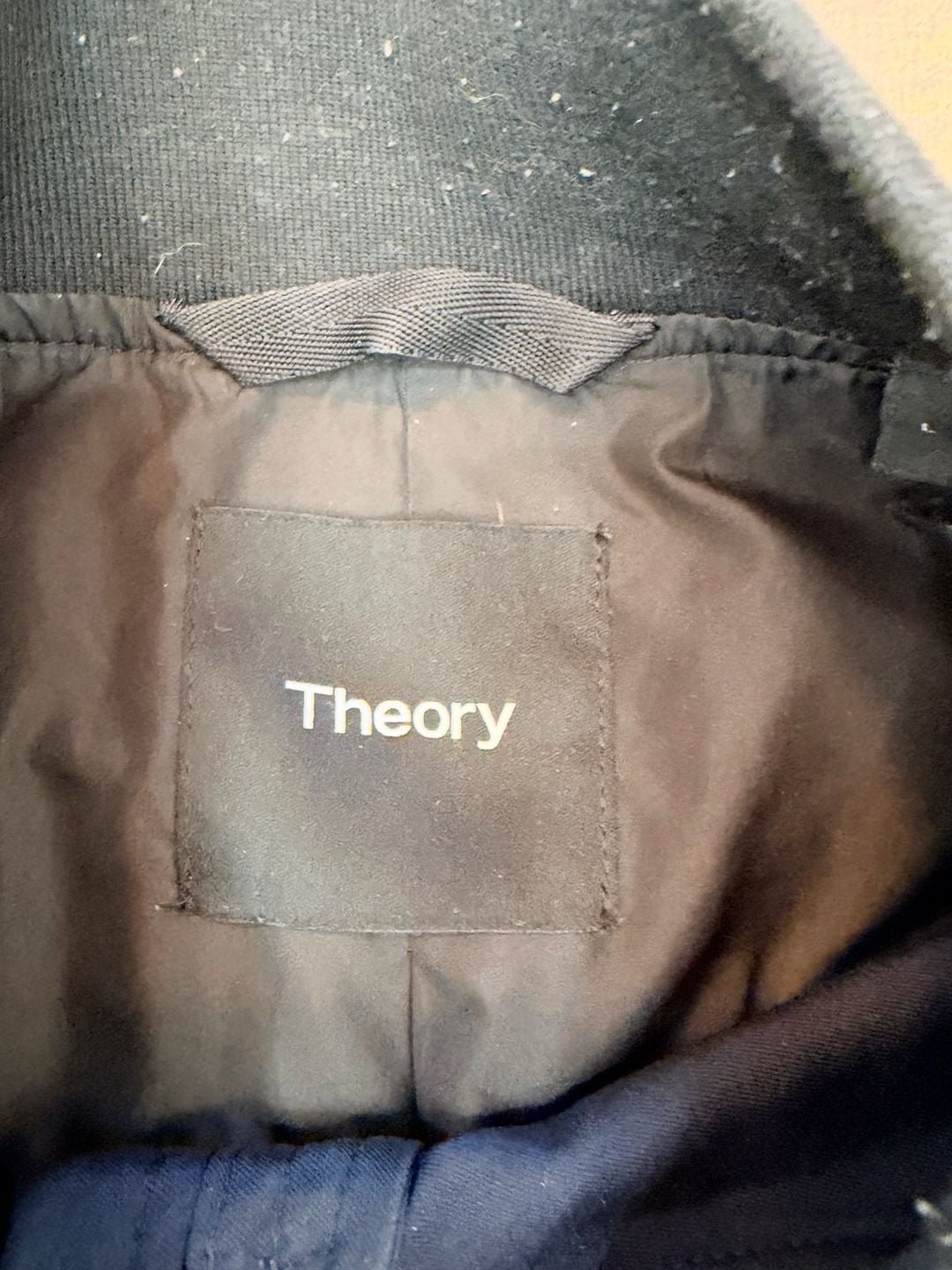 Theory Brenton O Ascend Size Large Navy Blue Bomber Jacket 3