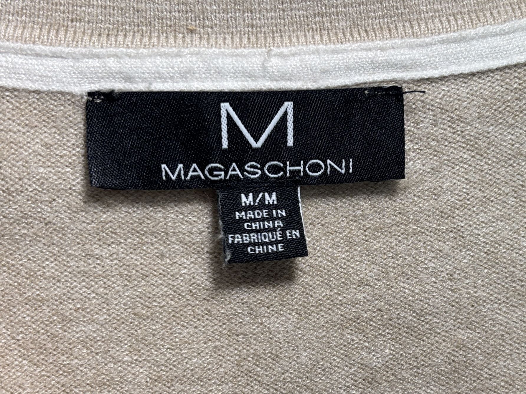Magaschoni Zip Polo Sweater Size M 4
