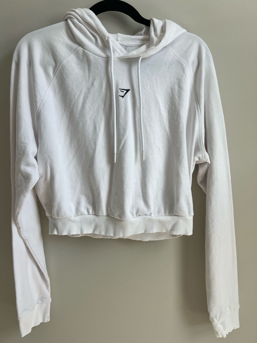 Gymshark Cropped Hoodie White 2