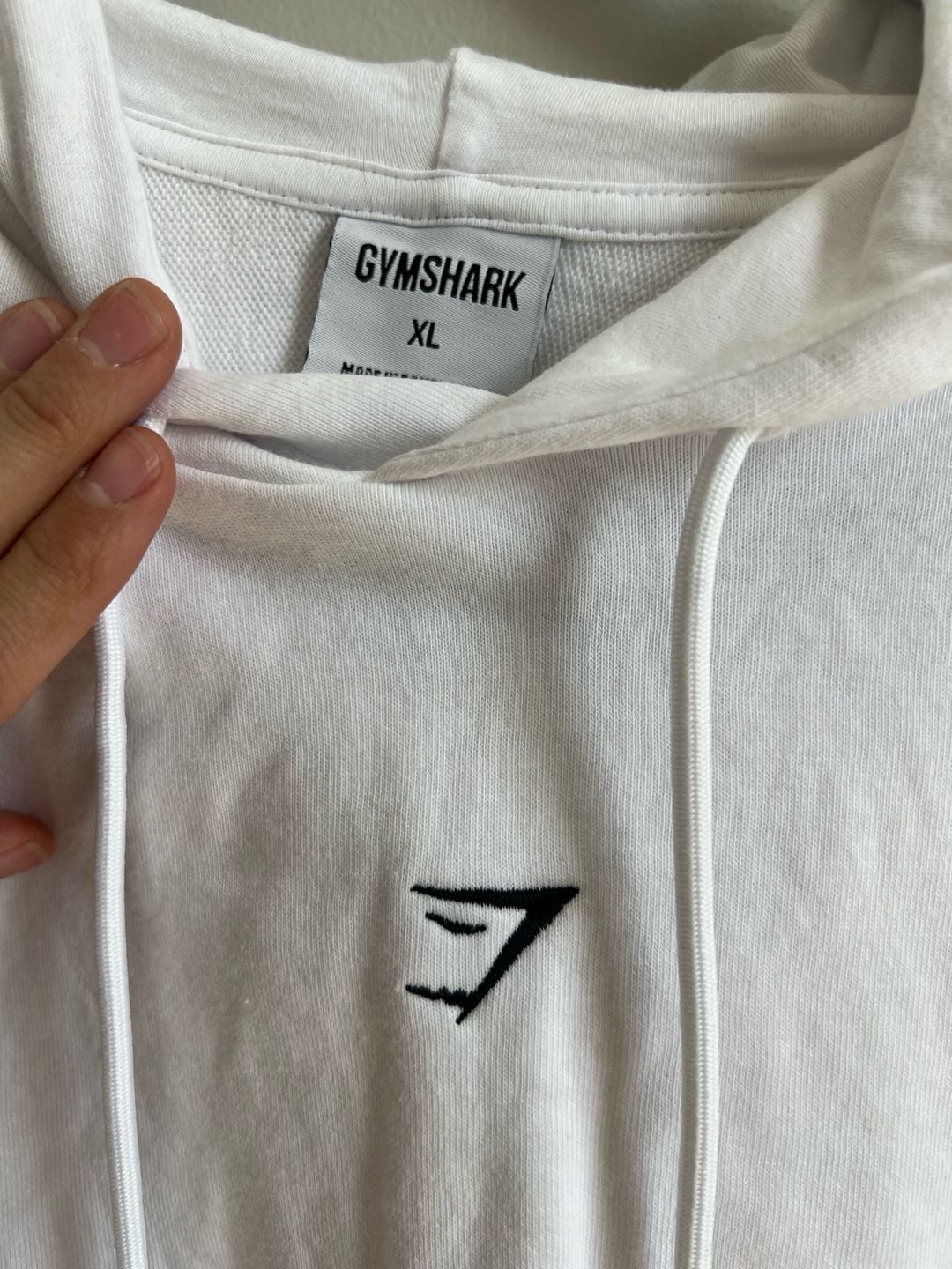 Gymshark Cropped Hoodie White 3