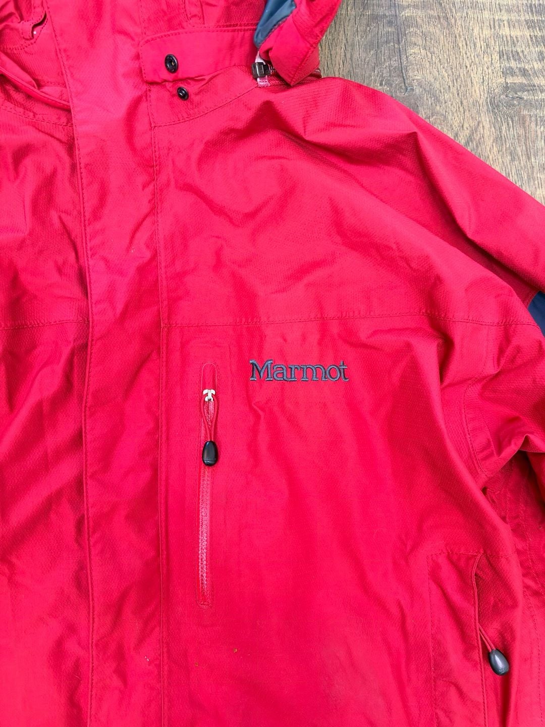 Marmot Hooded Jacket Size M Red Gray Winter Ski Snowboard Rain Coat 3