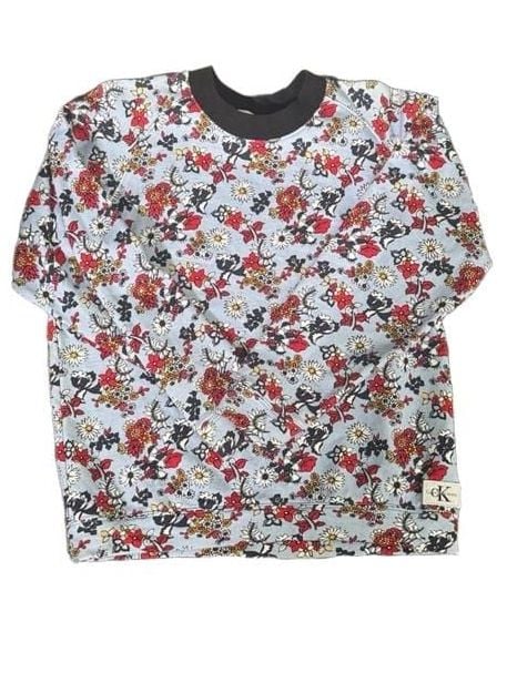 Calvin Klein Jeans Floral Sweatshirt Size M Blue Red 2