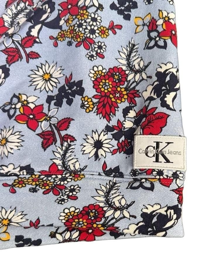 Calvin Klein Jeans Floral Sweatshirt Size M Blue Red 3