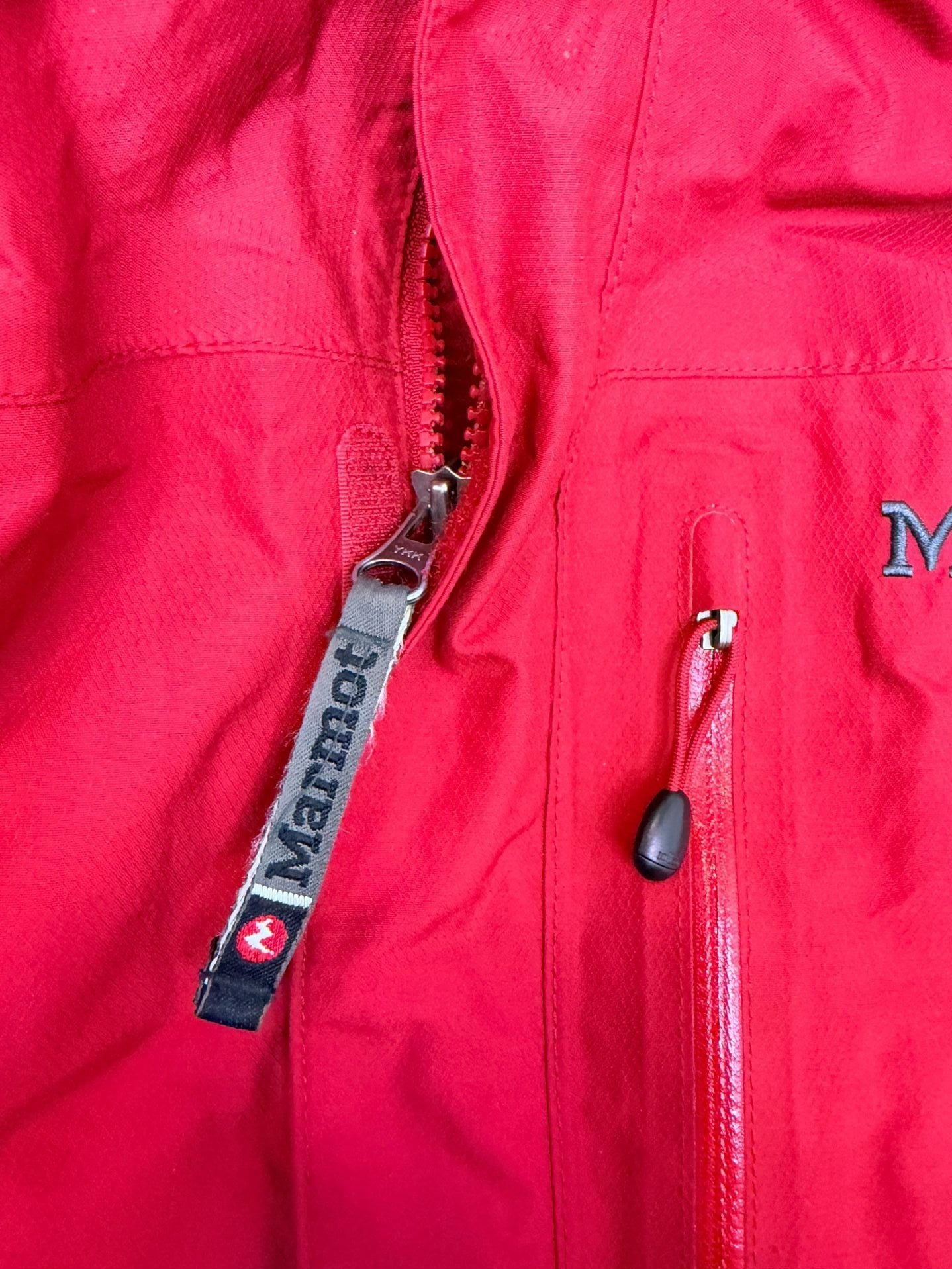 Marmot Hooded Jacket Size M Red Gray Winter Ski Snowboard Rain Coat 4