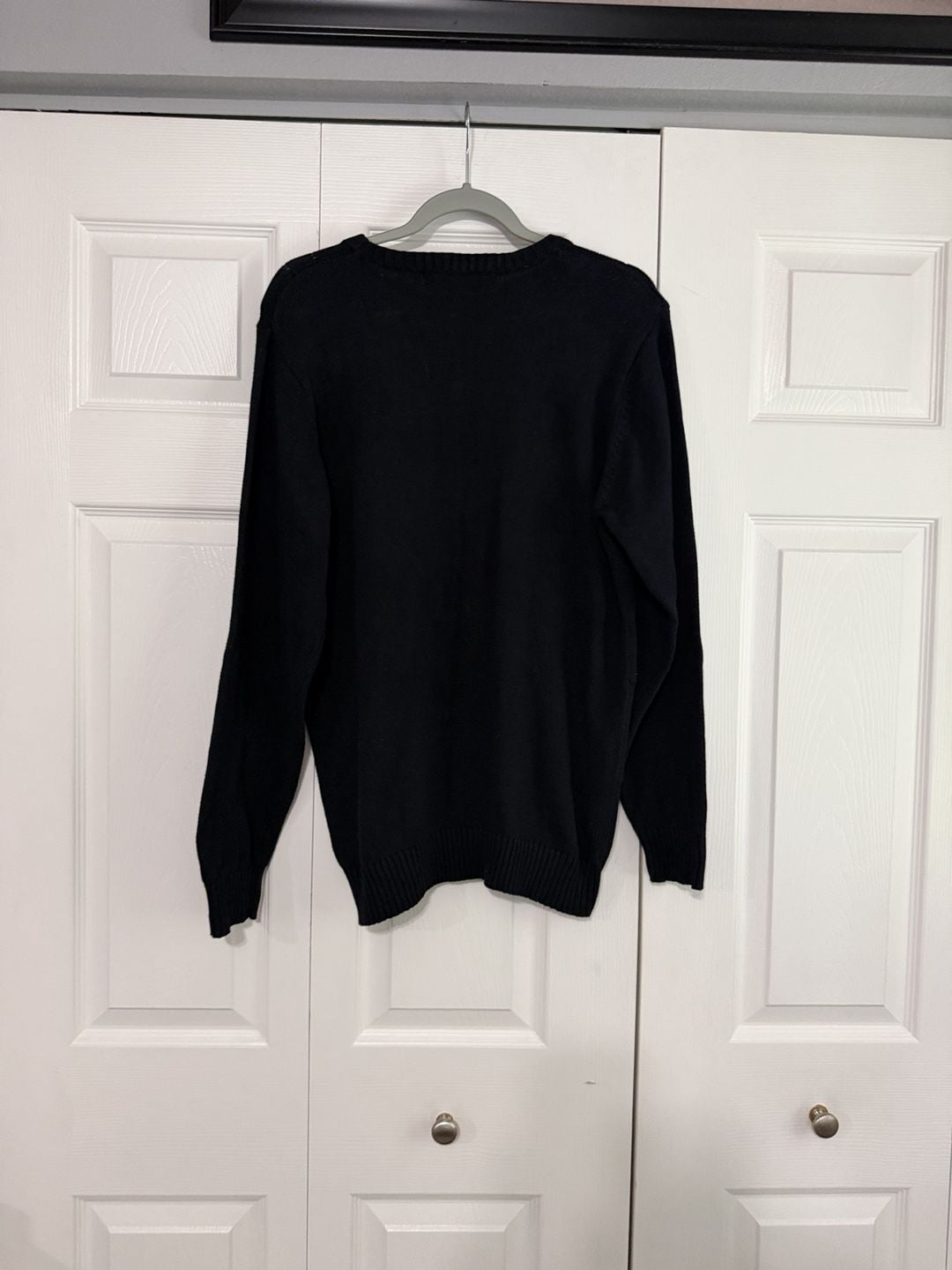 Oscar de la Renta Black Cotton Sweater Size M 4