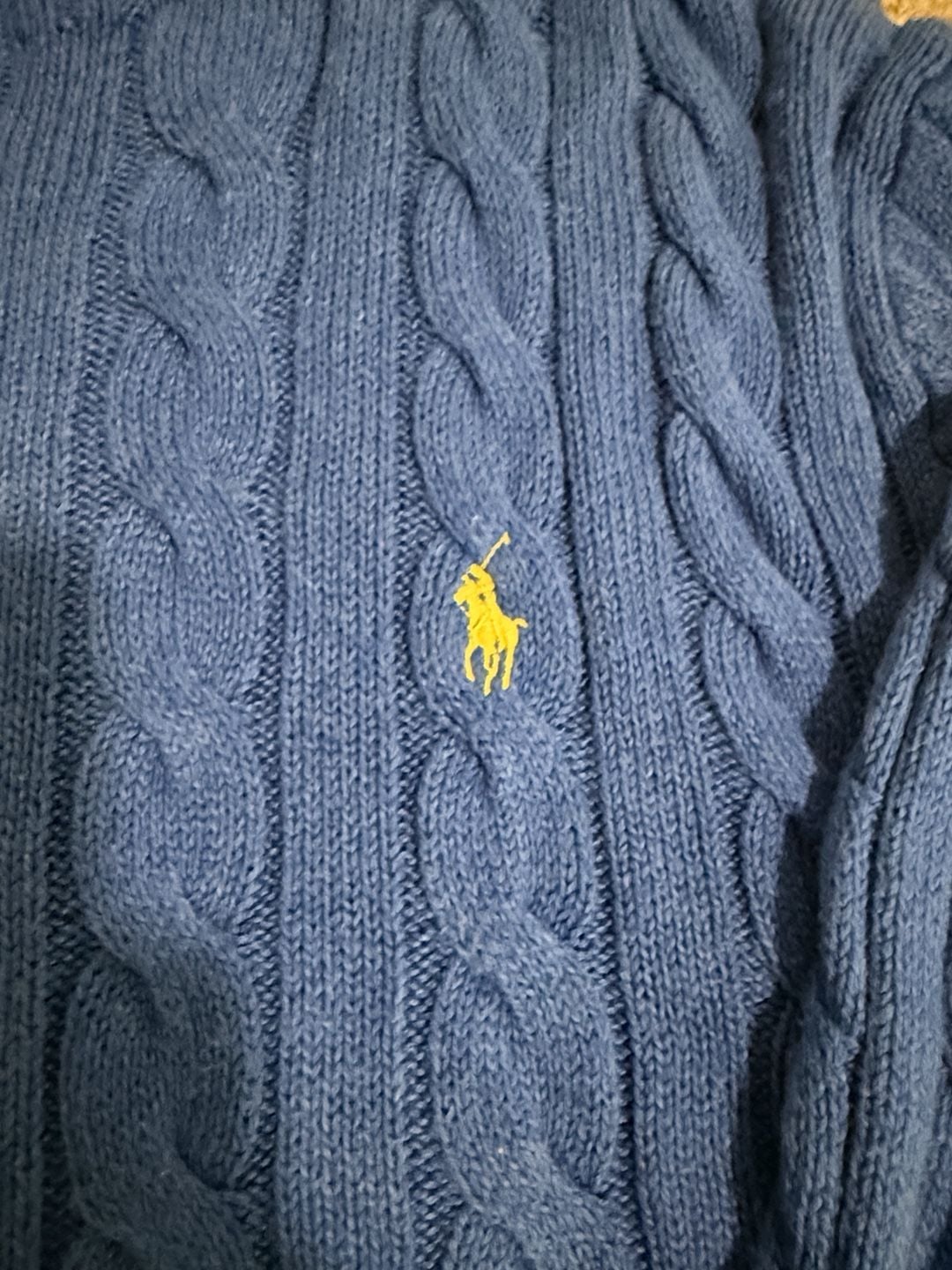 Polo Ralph Lauren Cable Knit Sweater Size XXL Blue 4