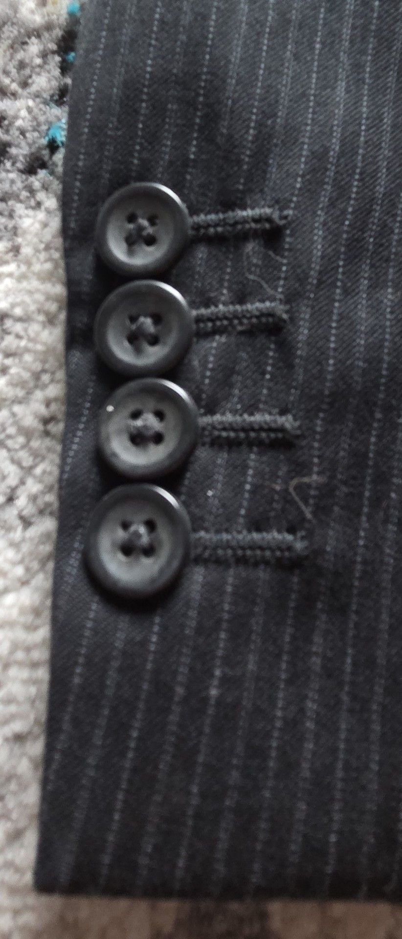J. Ferrar Pinstripe Wool Blazer Suit Jacket Black 10