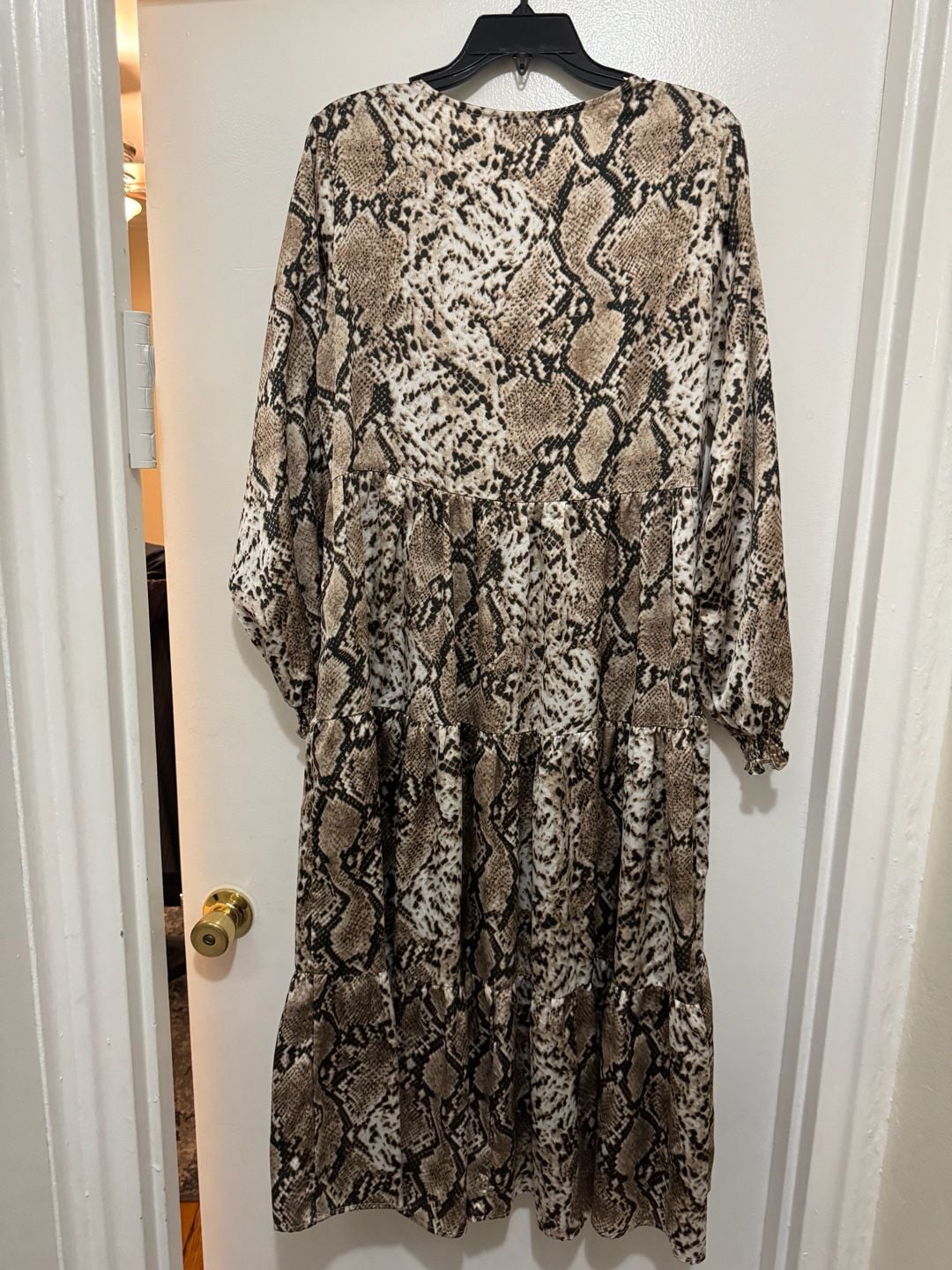 Episode Snake Print Tiered Midi Dress Size L 3