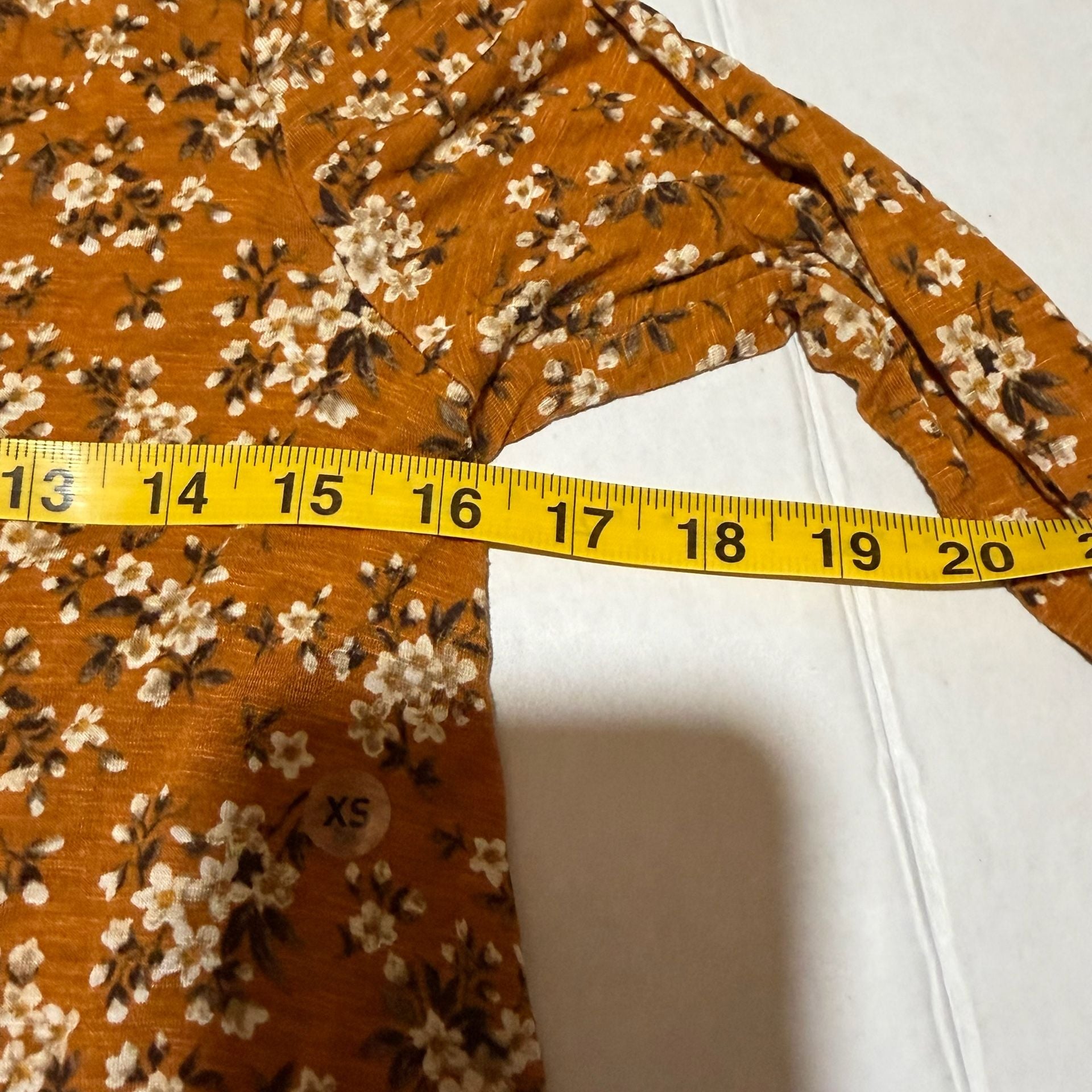 American Eagle Earthy Boho GranolaGirl Floral Henley Top XS 5
