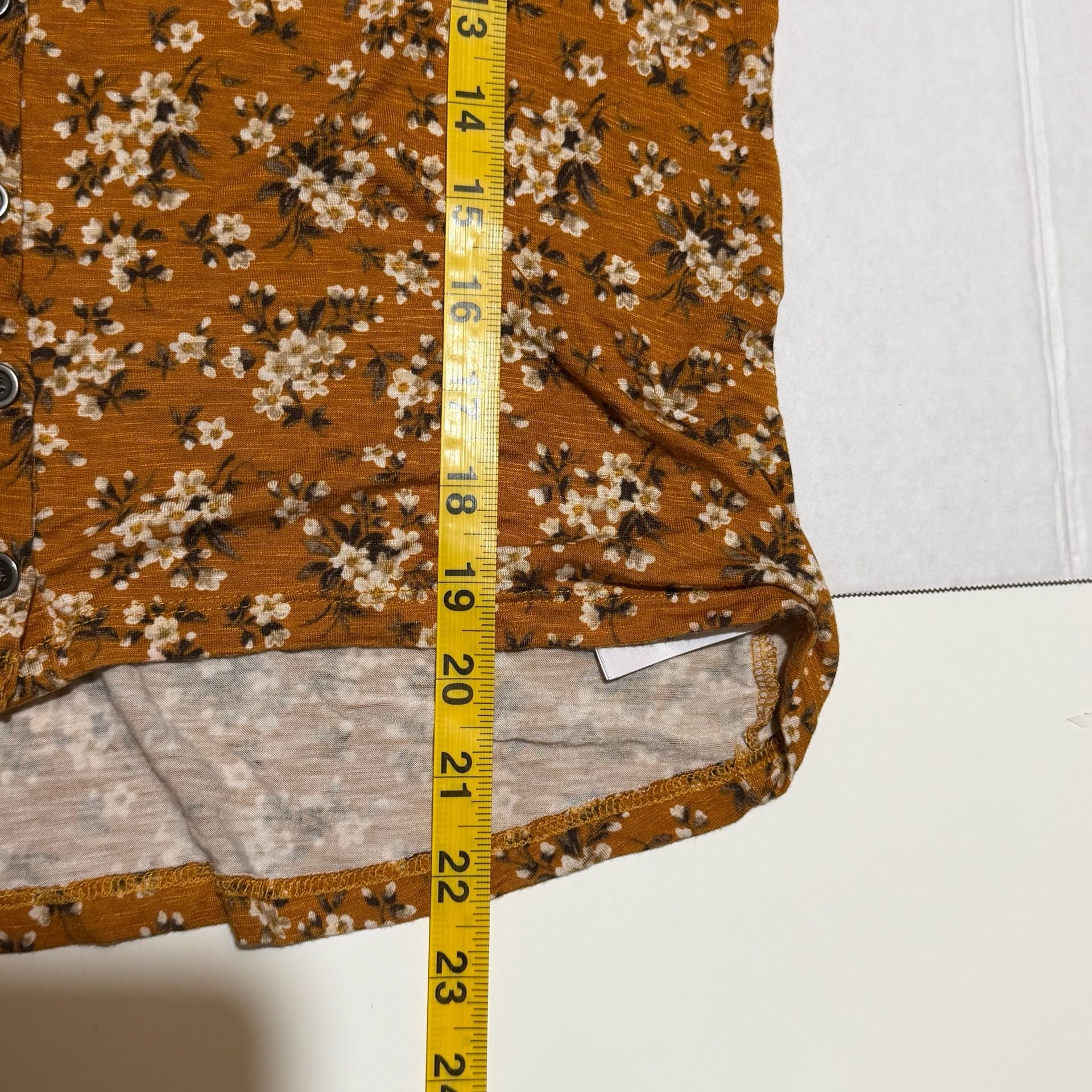 American Eagle Earthy Boho GranolaGirl Floral Henley Top XS 9