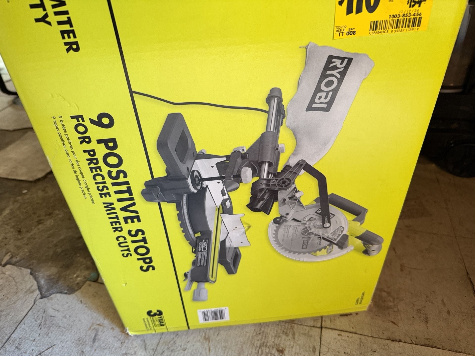 Ryobi 10 Amp 7-1/4" Sliding Compound Miter Saw TSS702 2