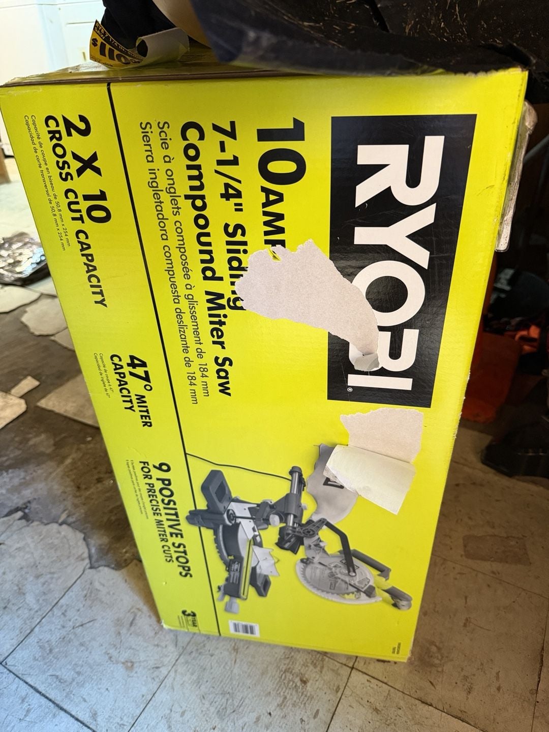 Ryobi 10 Amp 7-1/4" Sliding Compound Miter Saw TSS702 3