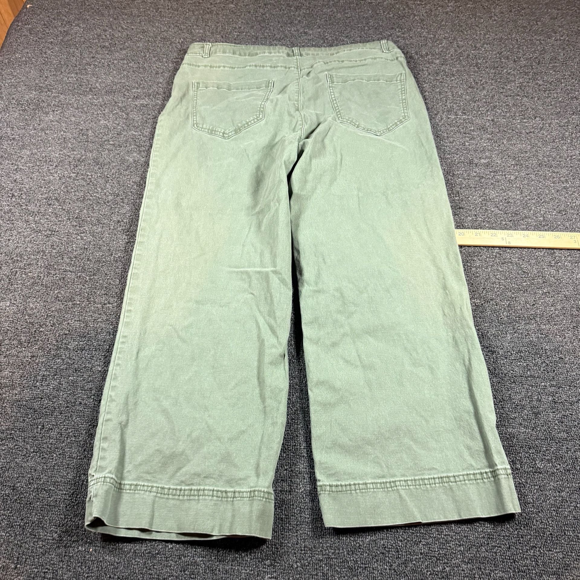 Old Navy Pants Size 14 Green High Rise Wide Leg 7