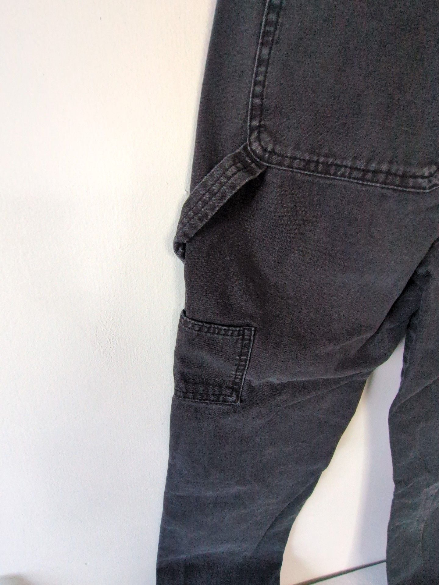 No Boundaries Cargo Pants 30x30 Black Denim Double Knee Utility 4