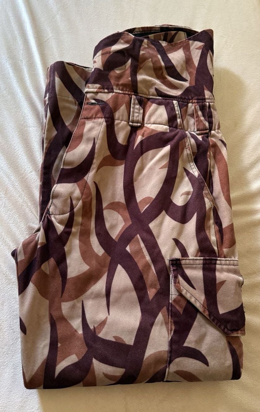 Day One Outfit Cargo Pants Size 36 Brown Tribal Print Y2K Made In USA 6