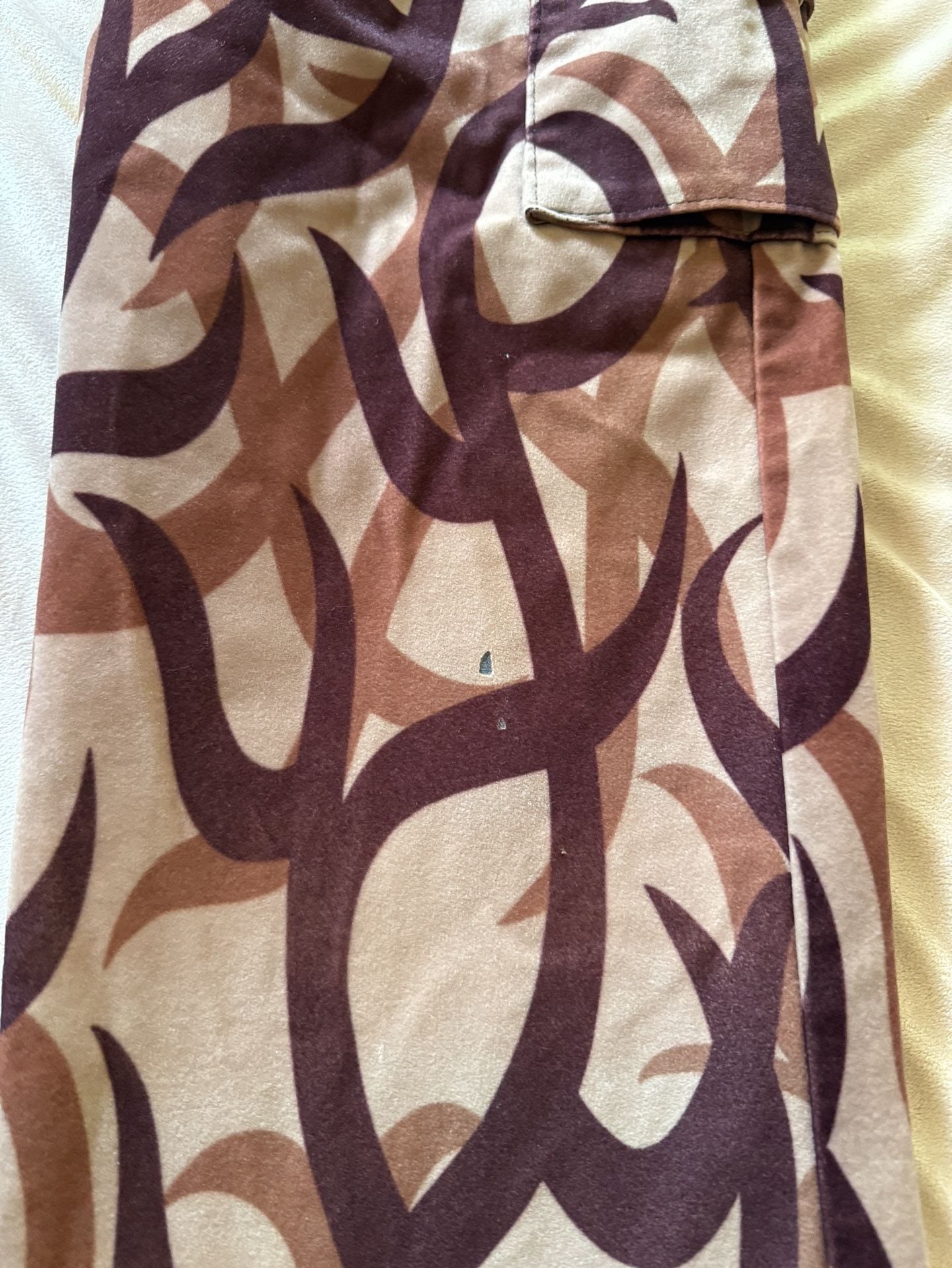 Day One Outfit Cargo Pants Size 36 Brown Tribal Print Y2K Made In USA 11