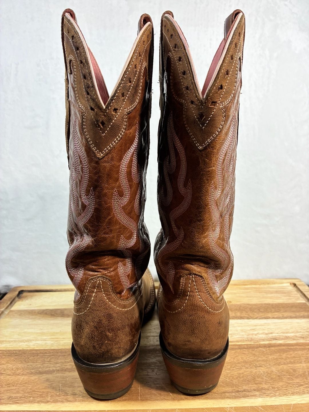 ARIAT Crossfire Caliente Weathered Brown Leather Boots Women's Sz 6.5 4