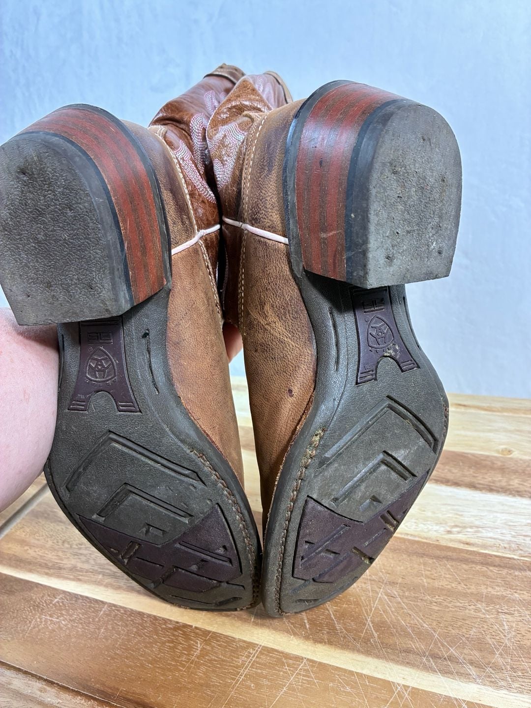 ARIAT Crossfire Caliente Weathered Brown Leather Boots Women's Sz 6.5 6
