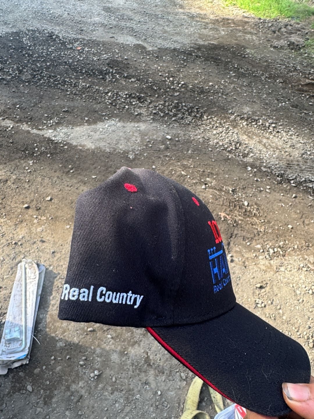 Hank FM 101.5 Real Country Radio Embroidered Black Baseball Cap Hat 3