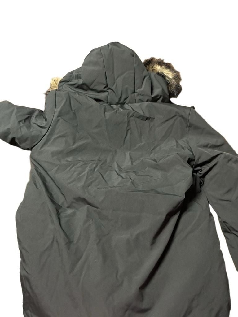 Puffit Faux Fur Hooded Parka Jacket Size S Black 3
