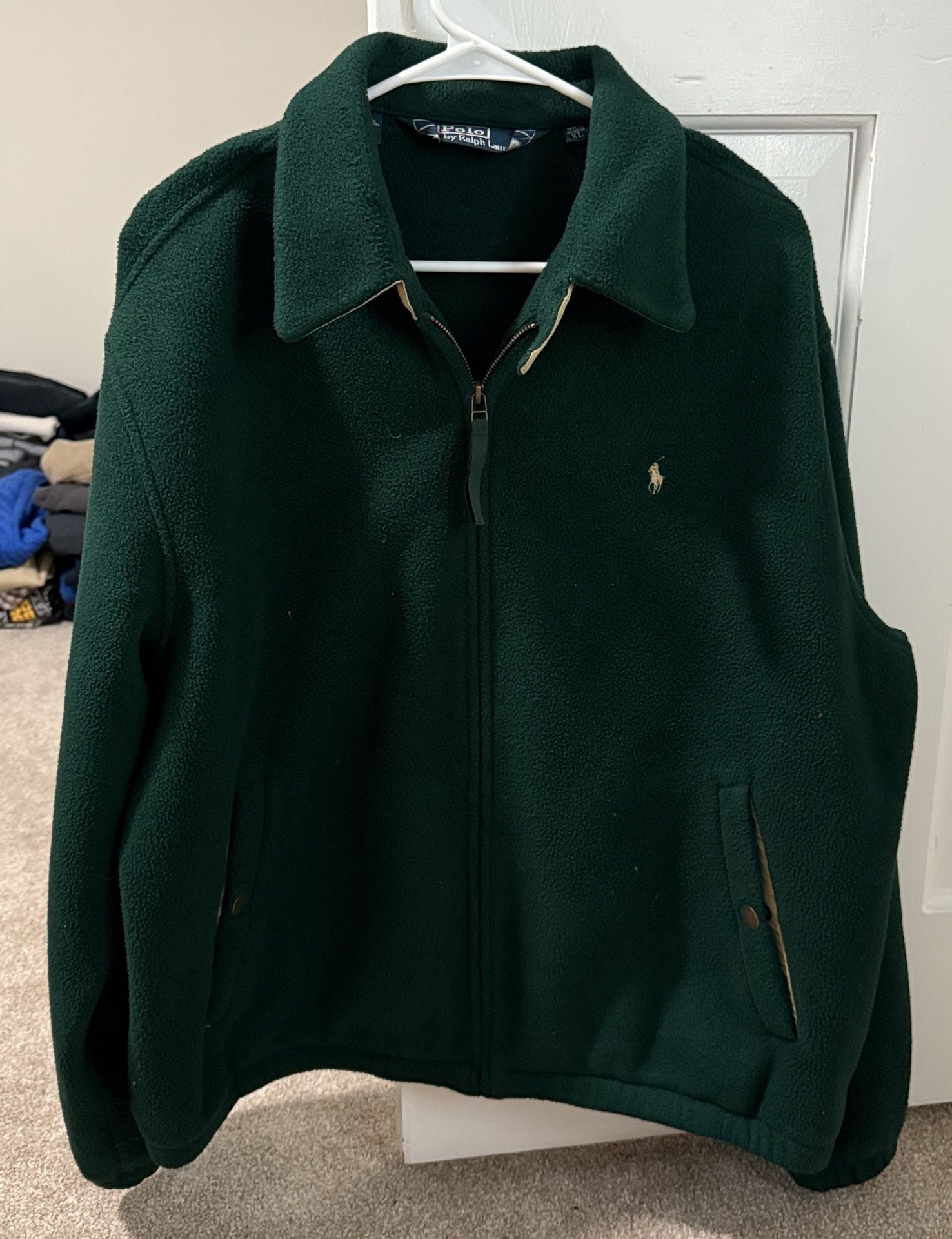 Polo By Ralph Lauren Fleece Jacket Size XL Green Full Zip 2