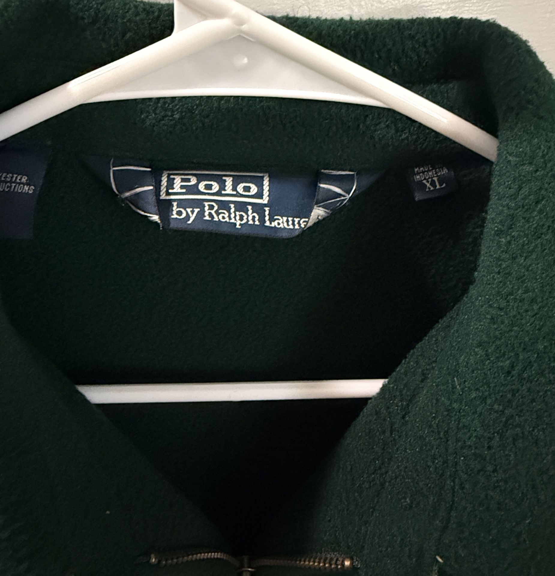 Polo By Ralph Lauren Fleece Jacket Size XL Green Full Zip 3