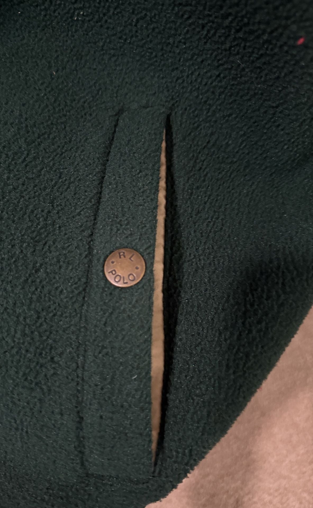 Polo By Ralph Lauren Fleece Jacket Size XL Green Full Zip 4