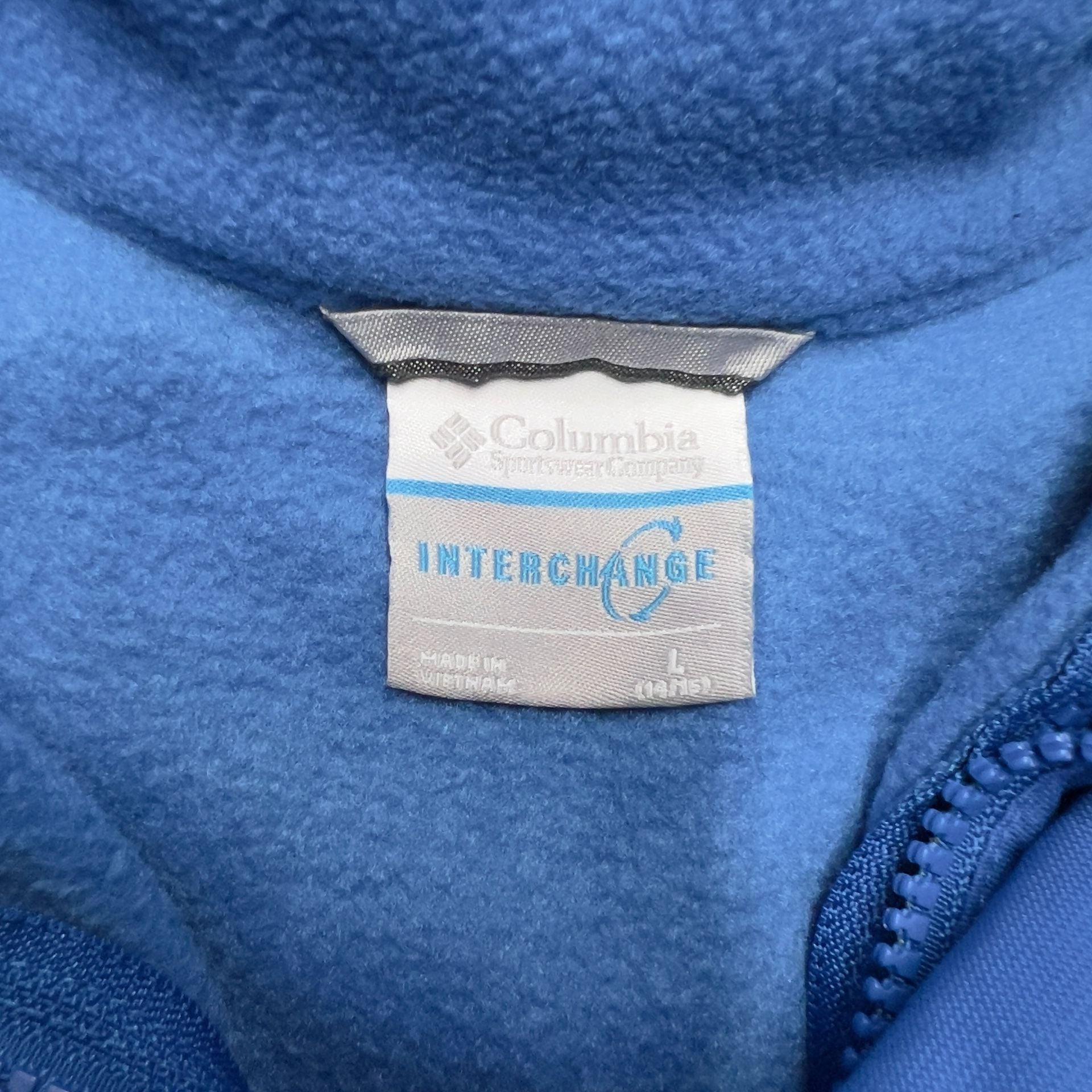Columbia Interchange Youth Jacket Size L (14/16) Blue Omni-Tech Reversible Top 4
