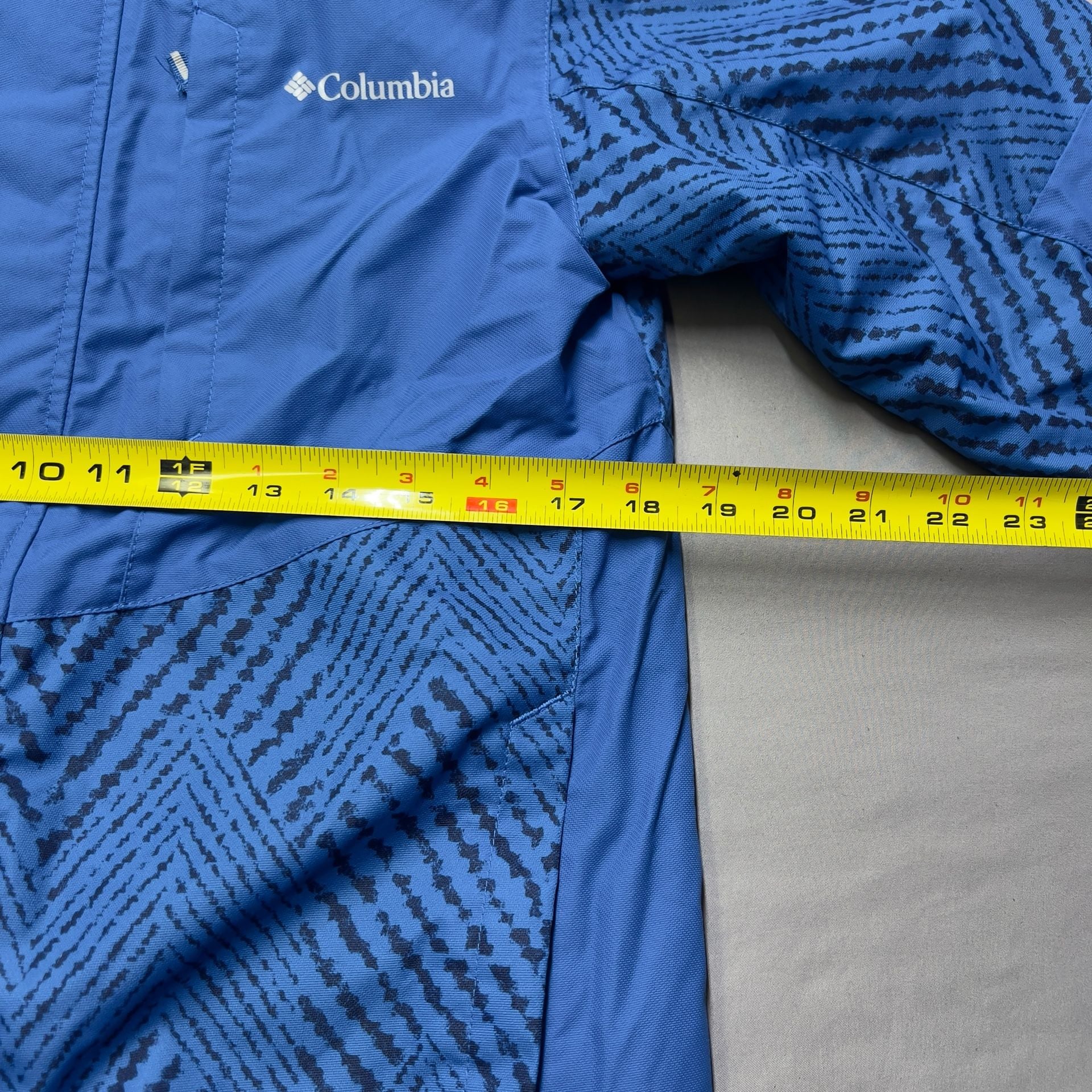 Columbia Interchange Youth Jacket Size L (14/16) Blue Omni-Tech Reversible Top 8