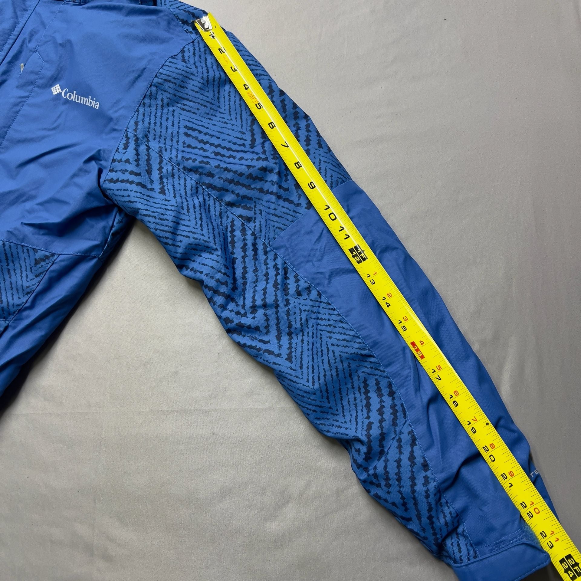 Columbia Interchange Youth Jacket Size L (14/16) Blue Omni-Tech Reversible Top 9