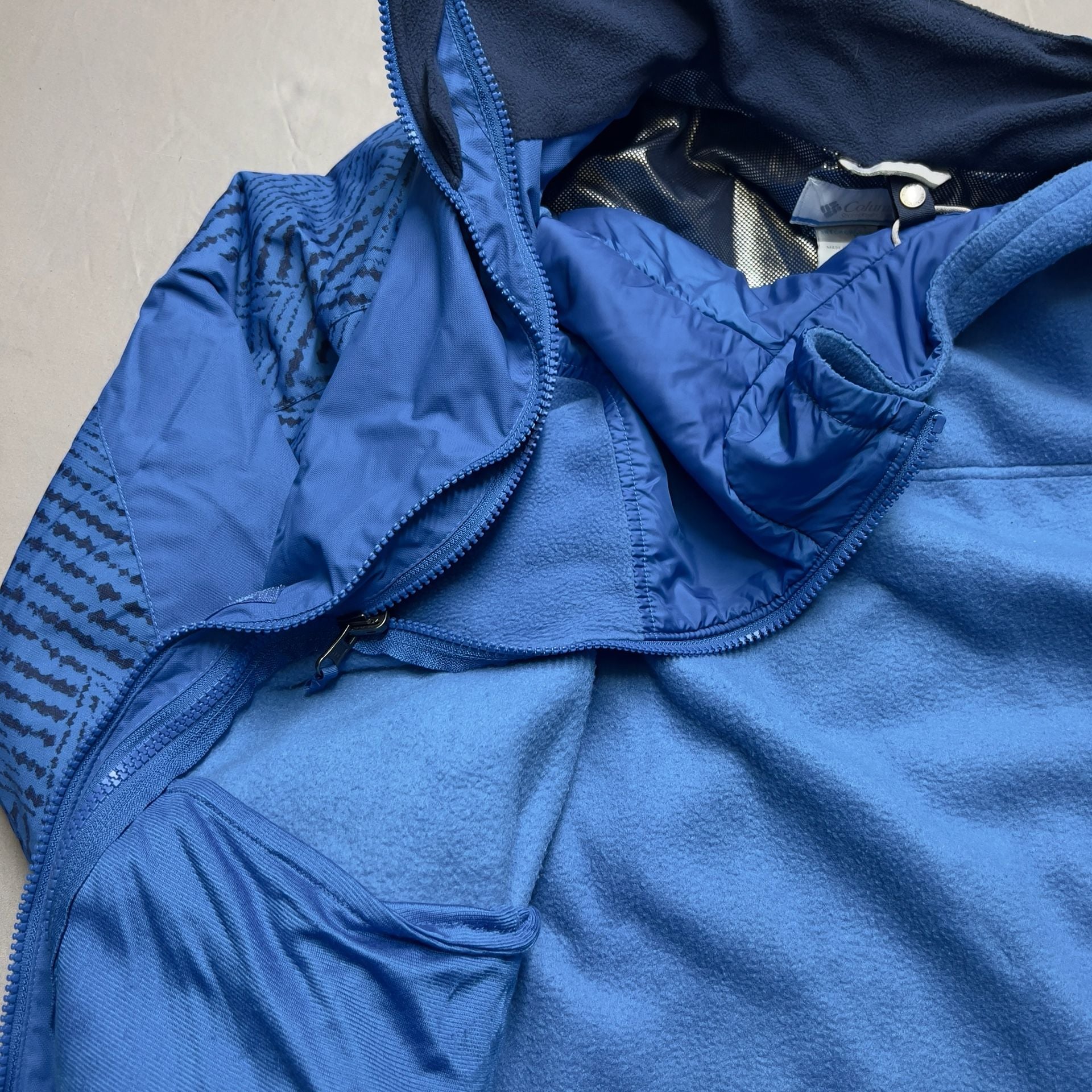 Columbia Interchange Youth Jacket Size L (14/16) Blue Omni-Tech Reversible Top 11