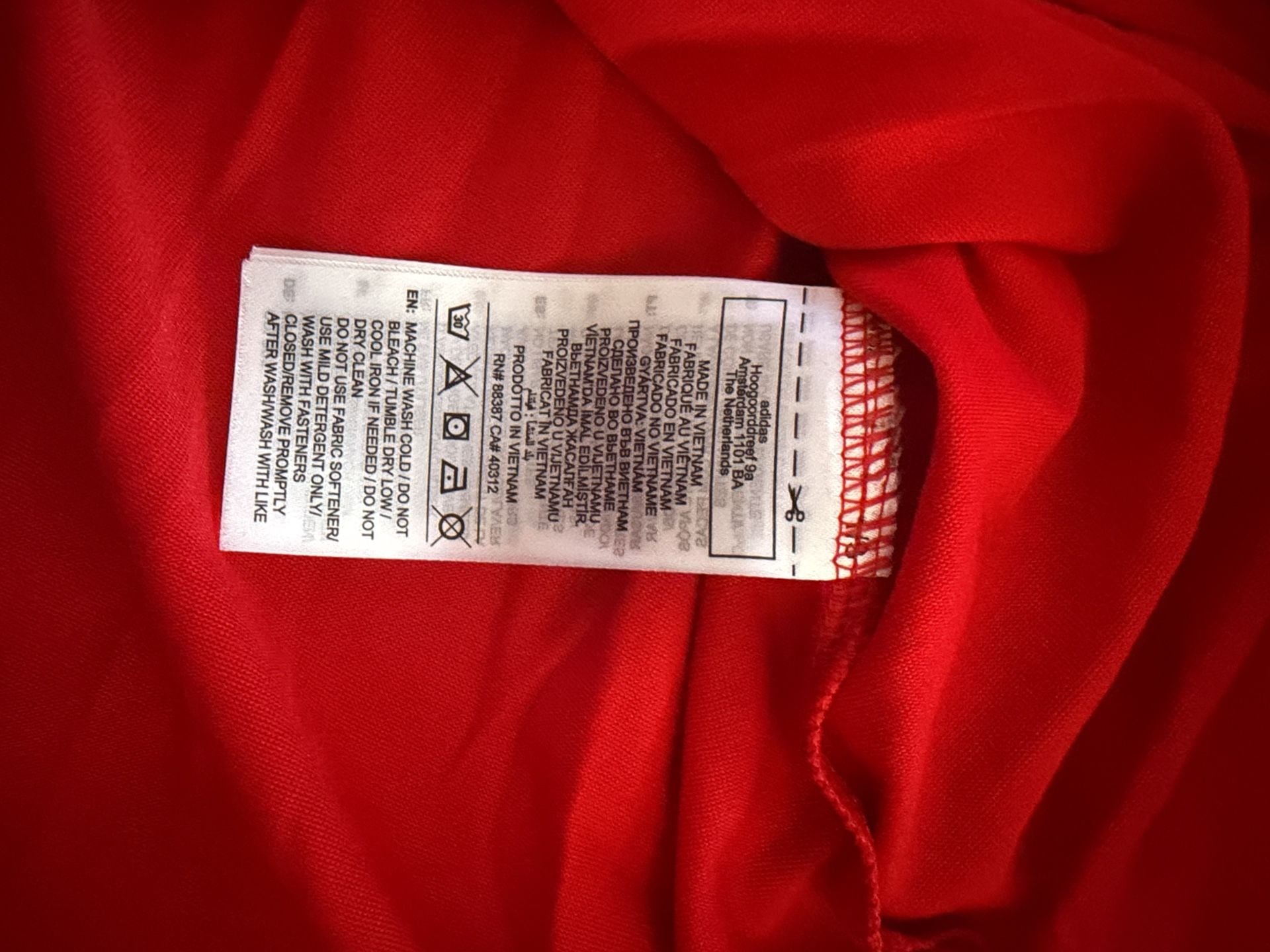 Adidas Originals Polo Shirt Size L Red Pocket Logo New 5