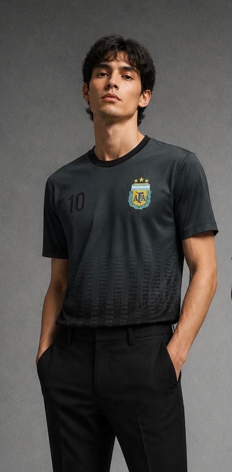 AFA Argentina Soccer Jersey Size L Black Number 10 3