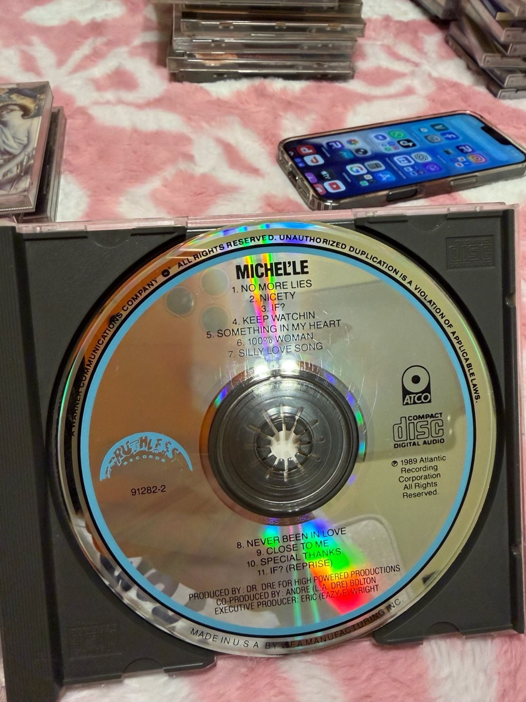 Michel'le Self Titled CD 1989 Ruthless ATCO Records 91282-2 Vintage R&B Hip Hop 6
