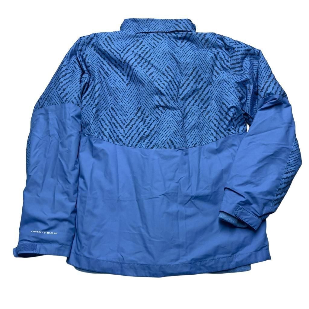Columbia Interchange Youth Jacket Size L (14/16) Blue Omni-Tech Reversible Top 2
