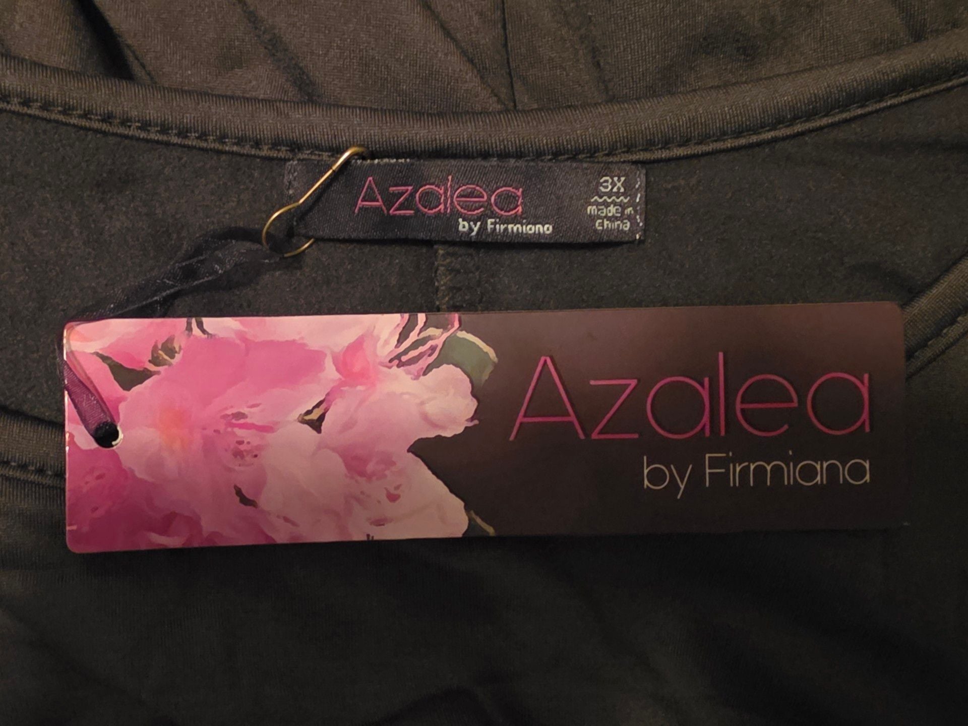 NWT Azalea by Firmiana Tunic Top 3X Olive Green Long Sleeve Curved Hem 4