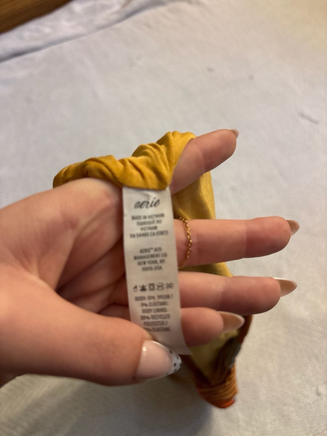 Aerie Striped Bikini Top Orange Yellow 3