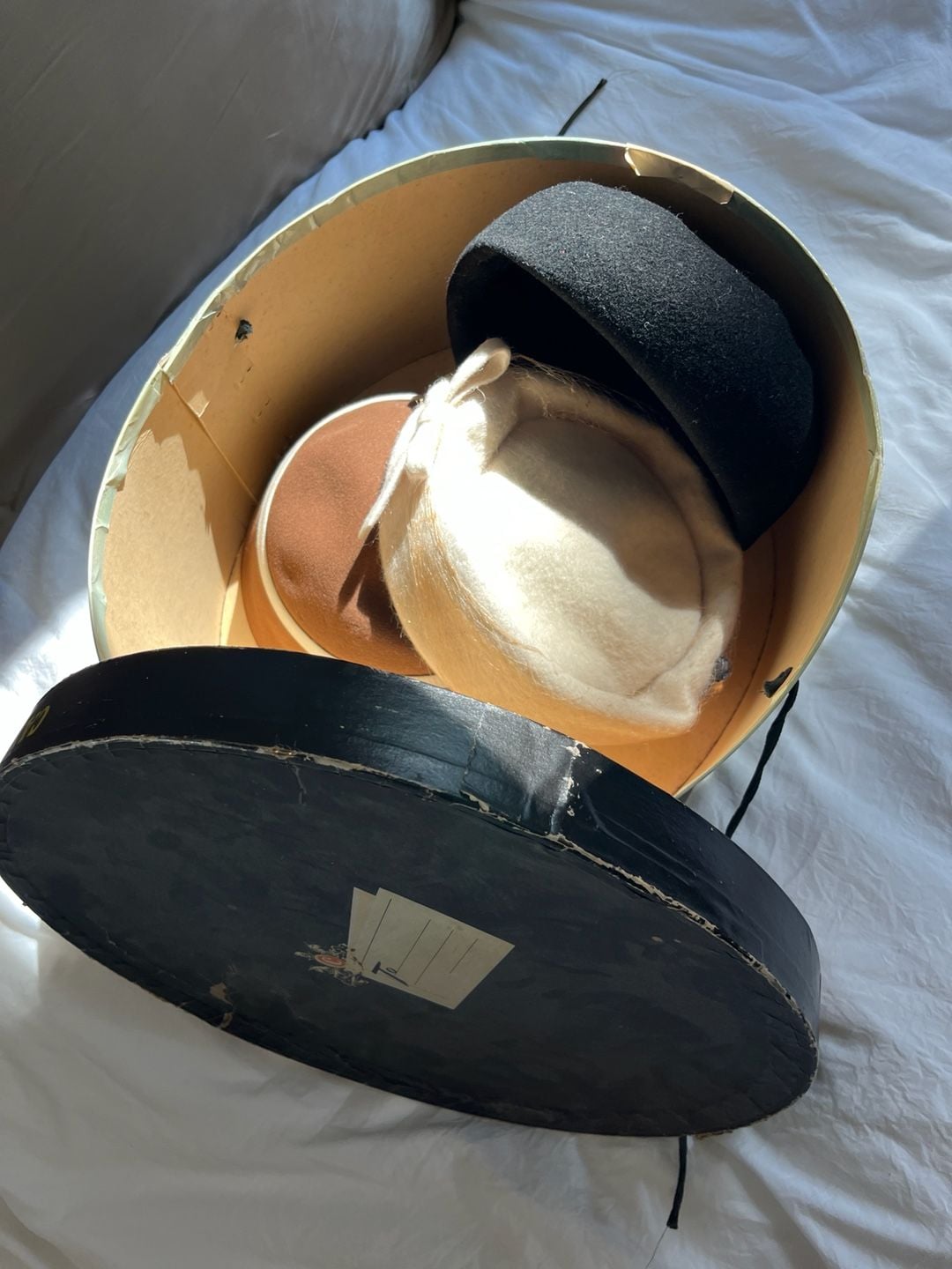 Frederick & Nelson Vintage Black Wool Felt Pillbox Hat 11