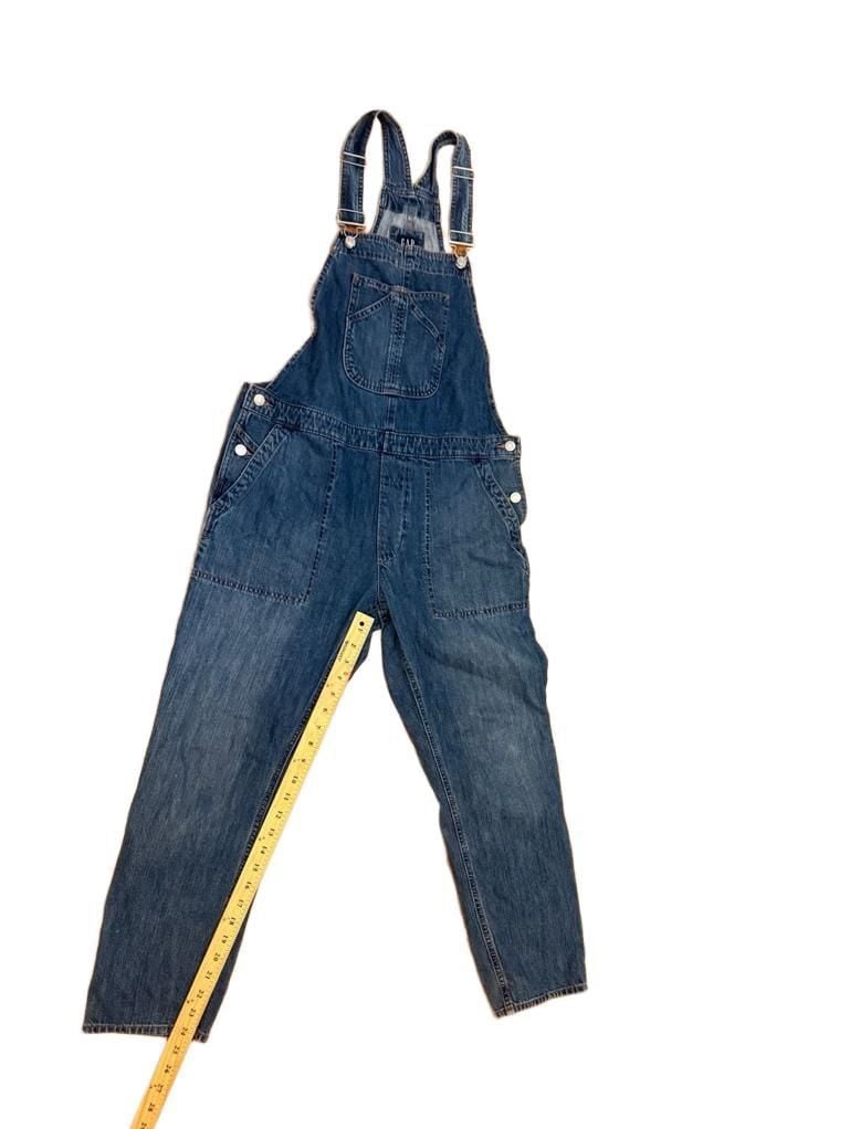 Gap Denim Overalls Size M Blue Cotton Straight Leg 5