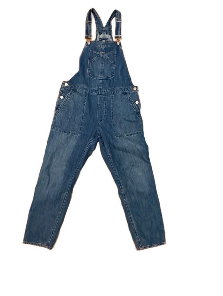 Gap Denim Overalls Size M Blue Cotton Straight Leg 9