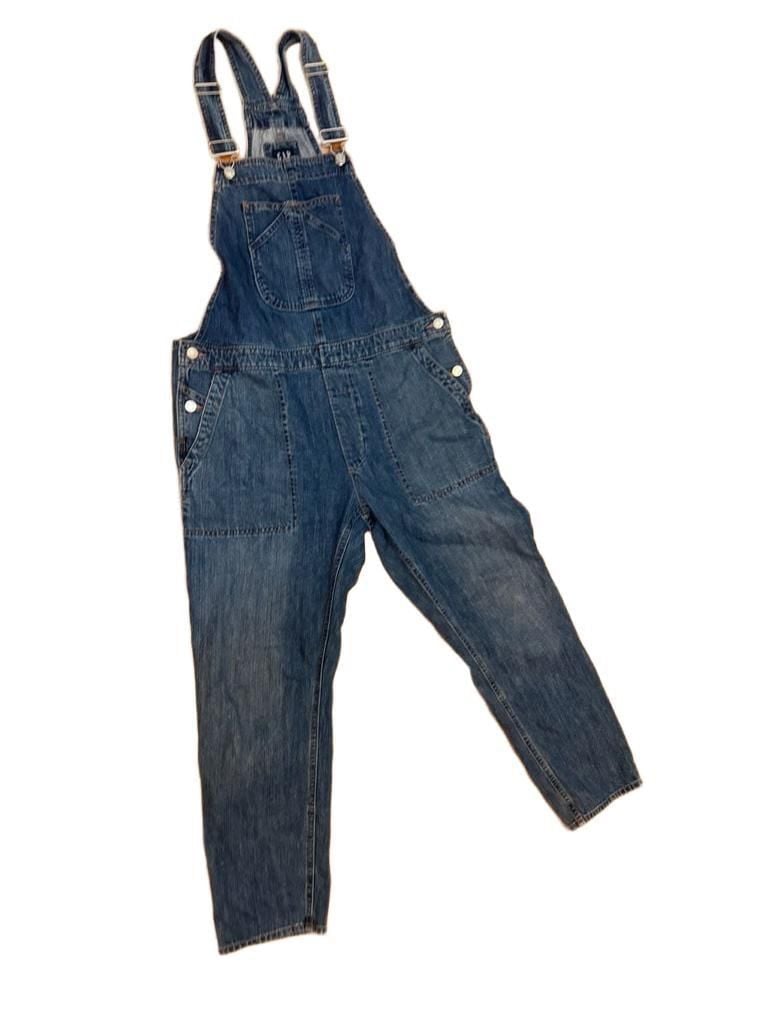 Gap Denim Overalls Size M Blue Cotton Straight Leg 8