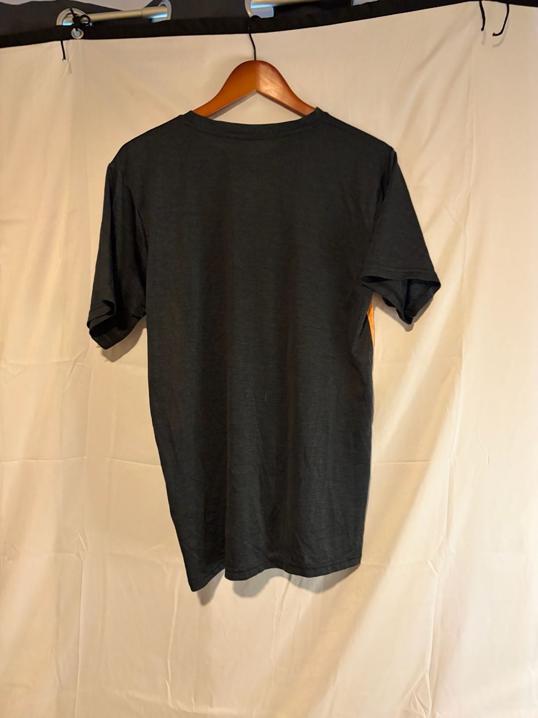 Real Essentials Athletic T-Shirt Size L Black Orange Activewear 7