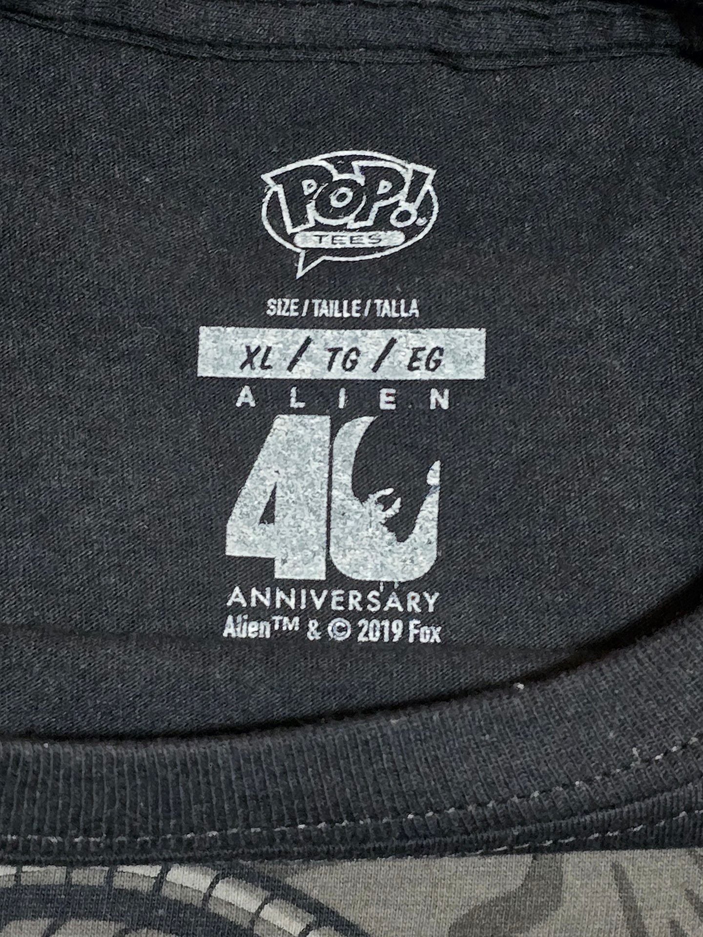 Funko Pop! Tees Alien 40th Anniversary T-Shirt Size XL Black 4