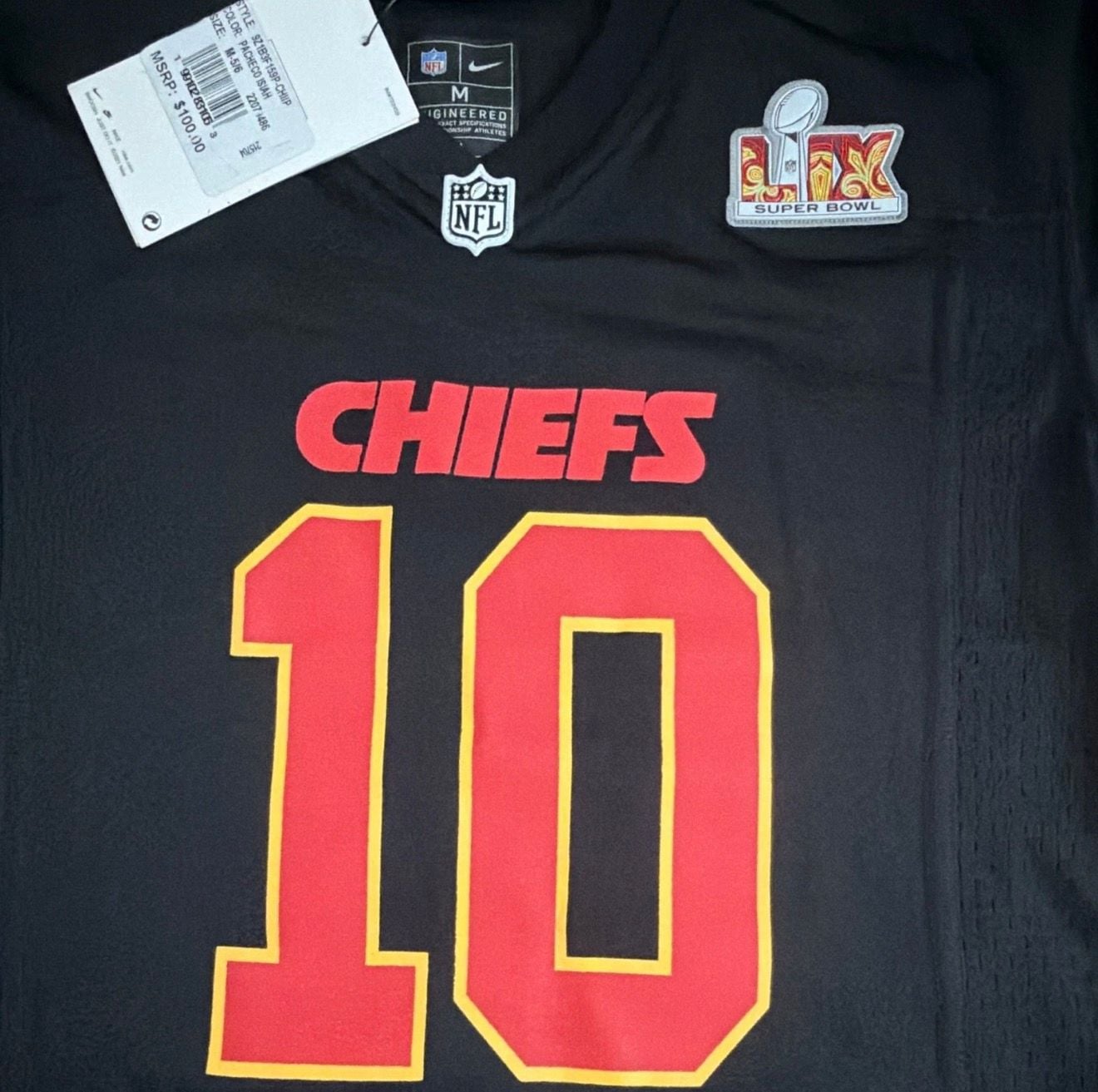 Nike Kansas City Chiefs Super Bowl Jersey Size M Black 6