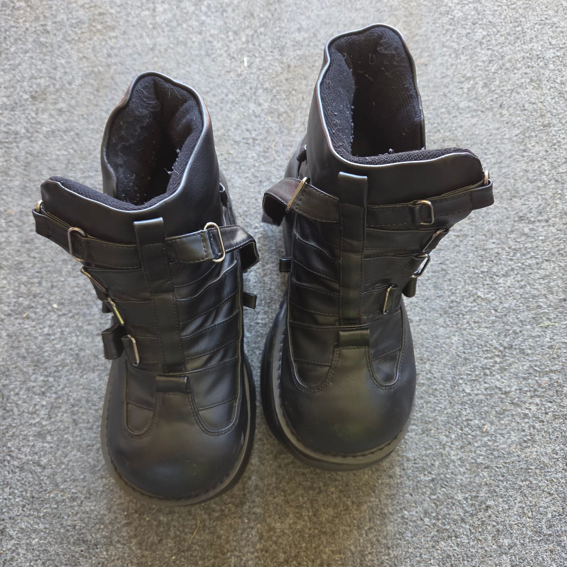 Demonia Black Platform Ankle Boots Size 8 6