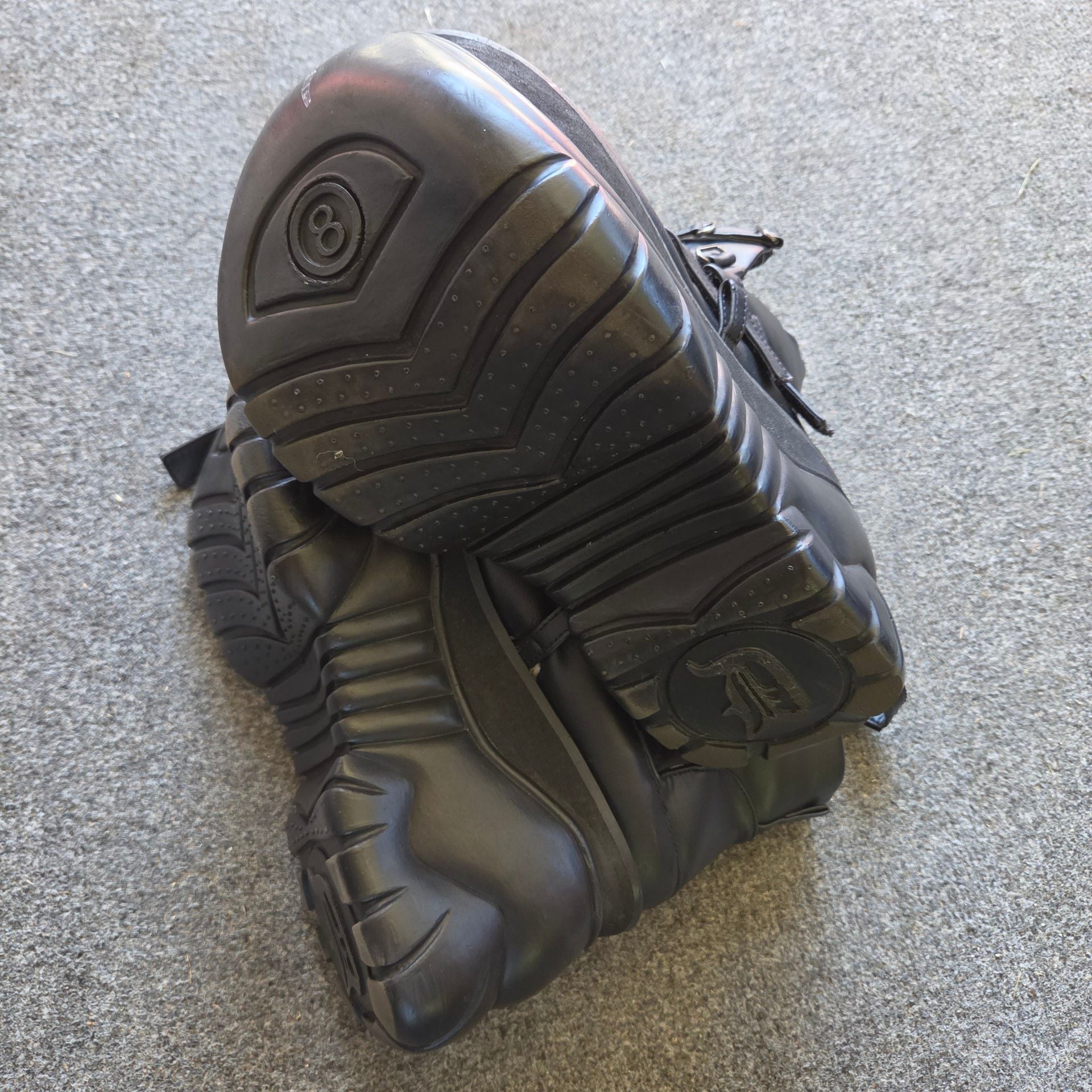 Demonia Black Platform Ankle Boots Size 8 7